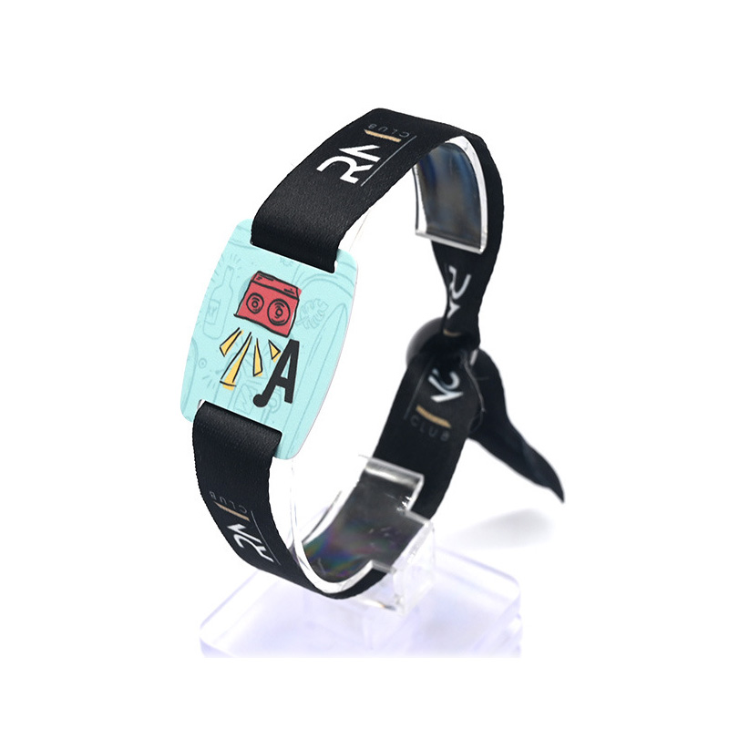 入场音乐NFC织唛小卡RFID织唛腕带游乐场智能织唛腕带