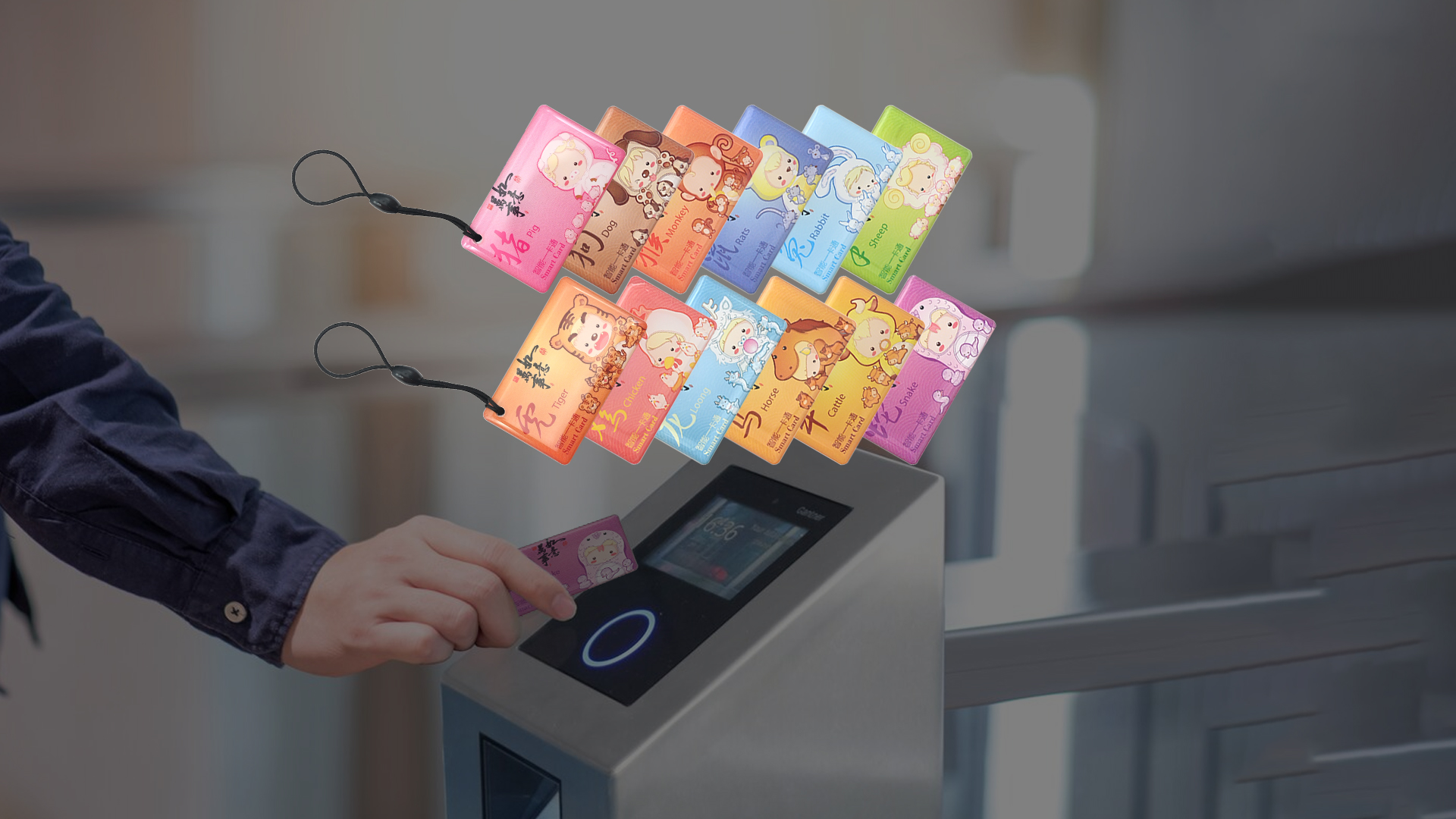 LETOU乐投集团RFID智能卡工厂专业定制NFC滴胶卡十二生肖滴胶卡钥匙扣源头厂家