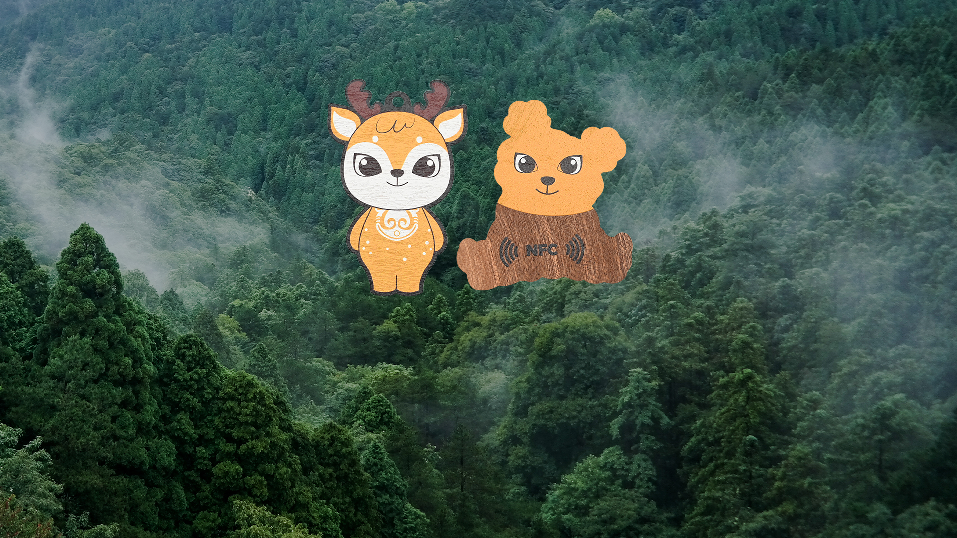 LETOU乐投集团RFID智能木卡工厂专业定制NFC小熊木卡小鹿木卡RFID非标木卡源头厂家